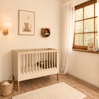 Noor babybed 120x60 cashmere in kinderkamer