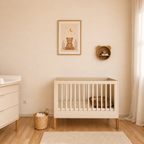 Noor babybed 120x60 cashmere sfeerbeeld kinderkamer