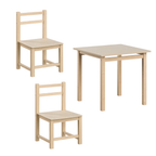 Speeltafel met 2 stoeltjes hout – maattekening tafel 50x50x46 cm