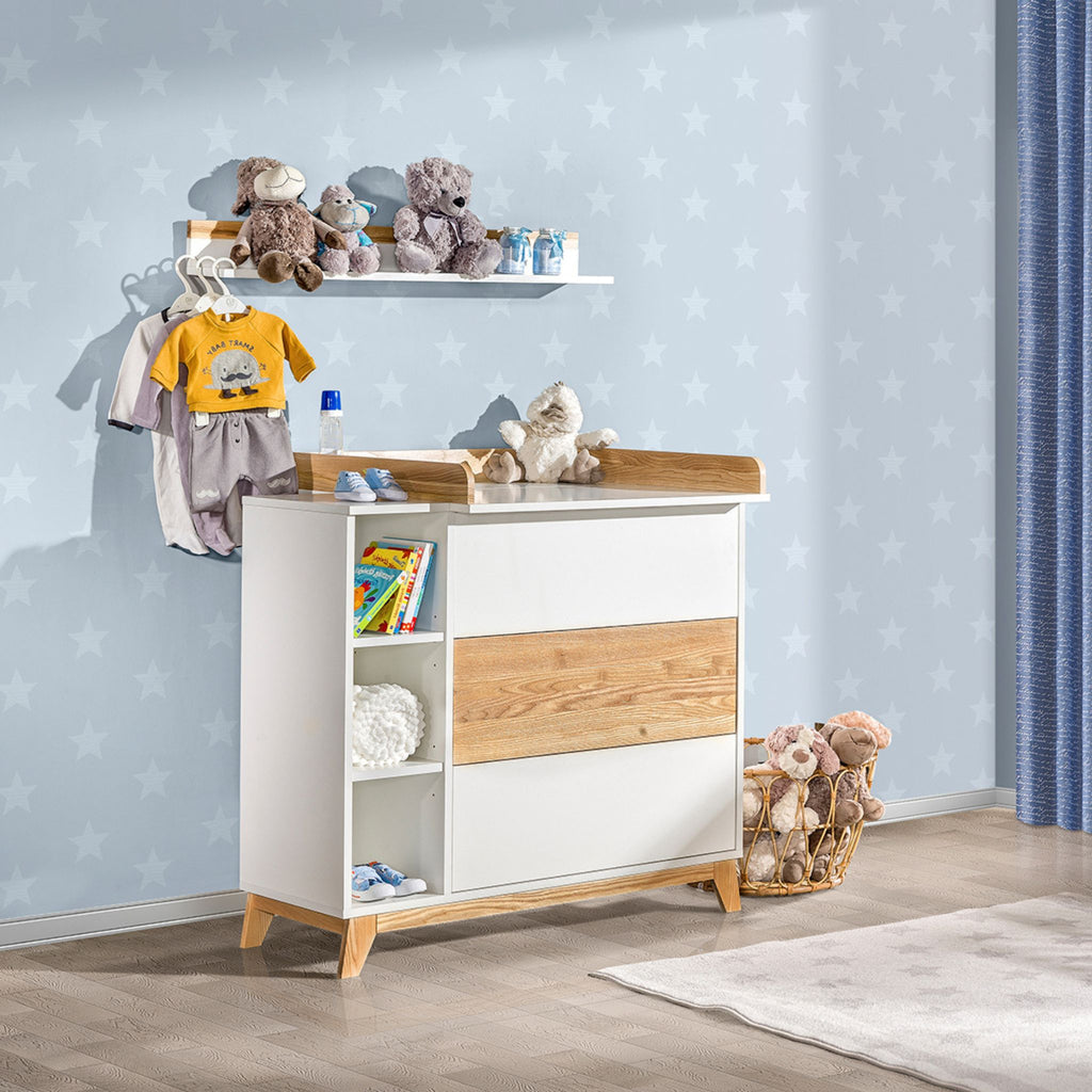 Fjord commode met verschoonblad – detail verschoonhoek