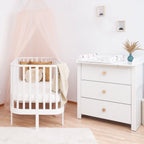 Lieve commode met verschoonblad – detail verschoonhoek