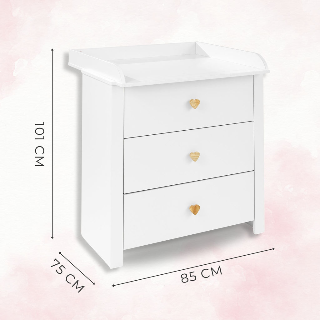 Lieve commode met verschoonblad – sfeerbeeld