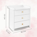 Lieve commode met verschoonblad – sfeerbeeld