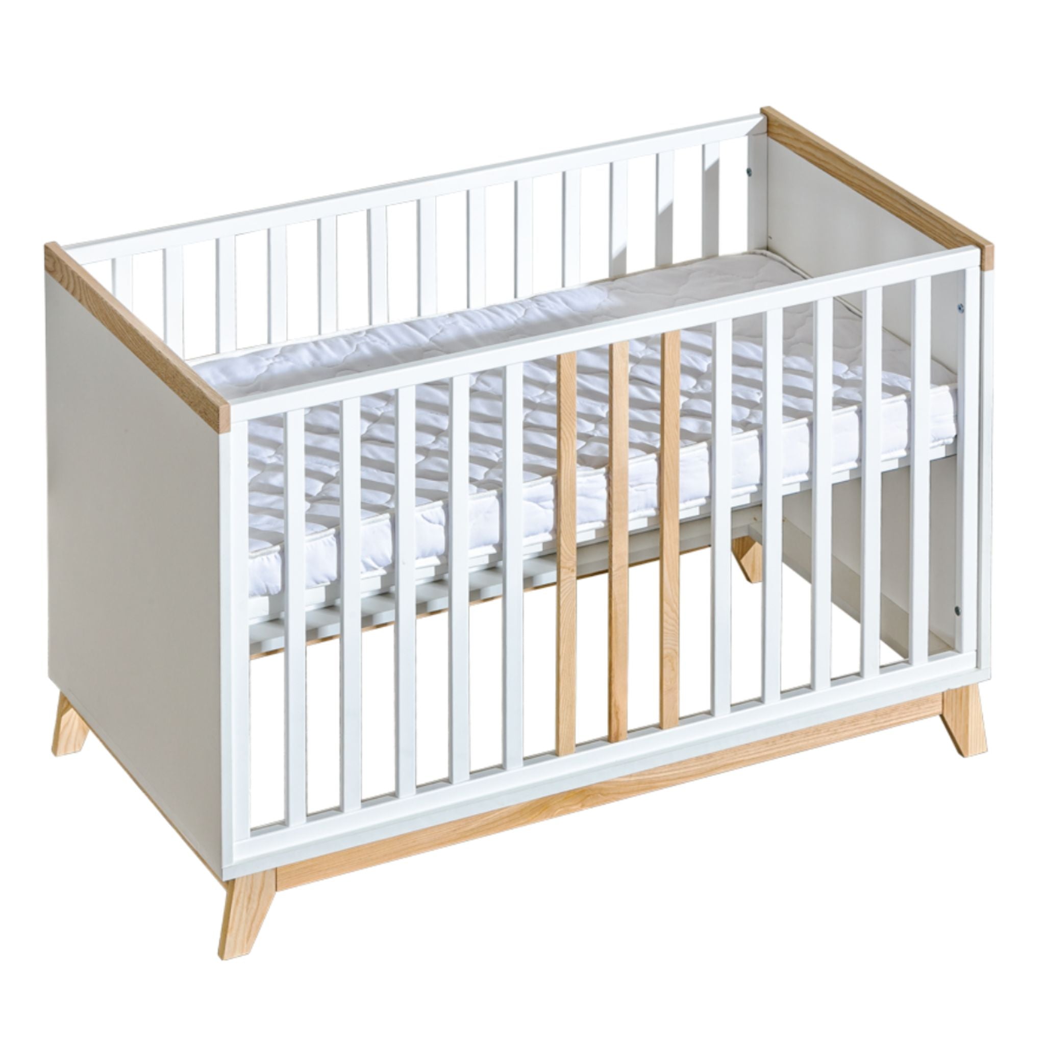 Fjord babybed met sofafunctie 120x60 – vooraanzicht