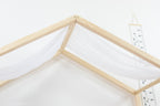 Chiffon dakje voor huisbed gemonteerd op dakconstructie