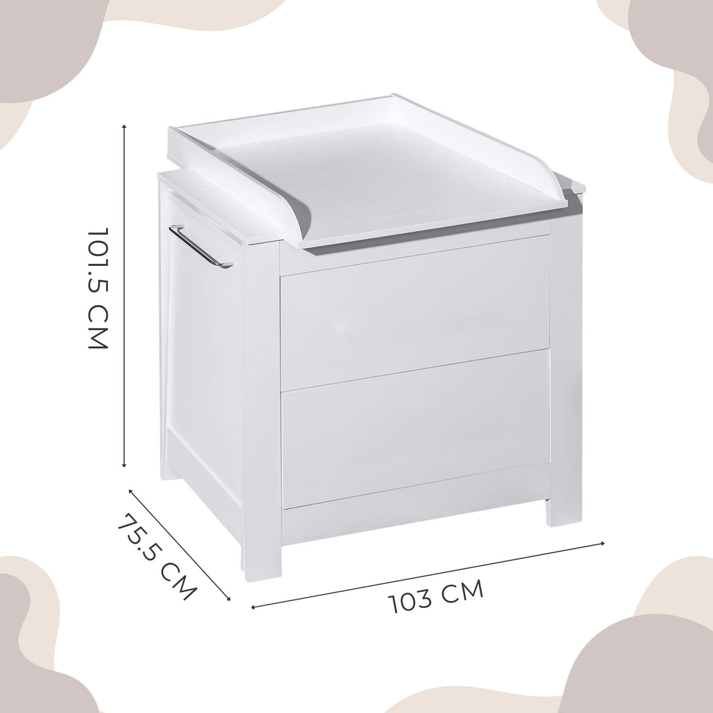 Badcommode wit – zijaanzicht
