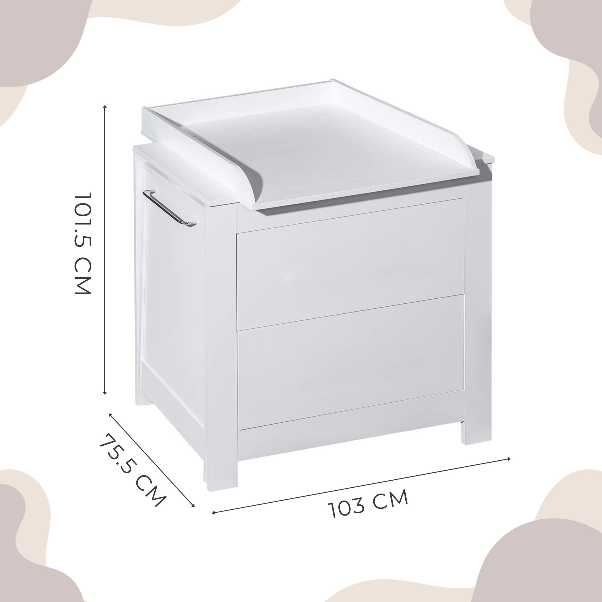 Badcommode wit – zijaanzicht