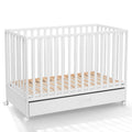 Lux babybed met lade en wieltjes 120x60 – vooraanzicht