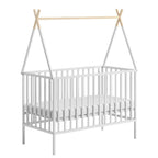 Tipi babybed wit 120x60 met tipi-dak