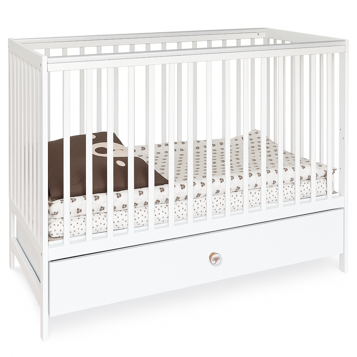 Beau babybed met lade en bijtranden – detail bijtrand