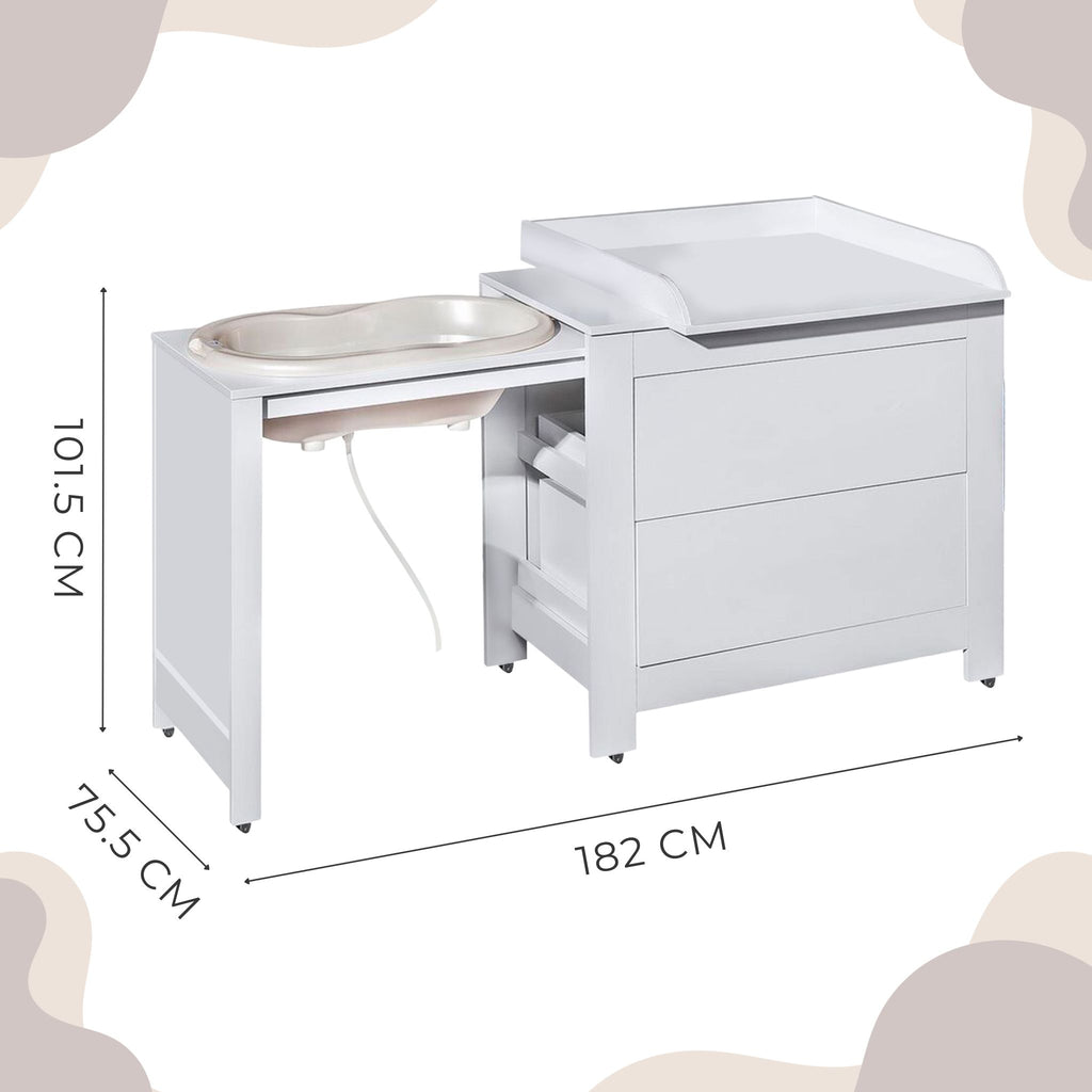 Badcommode wit – detail babybad