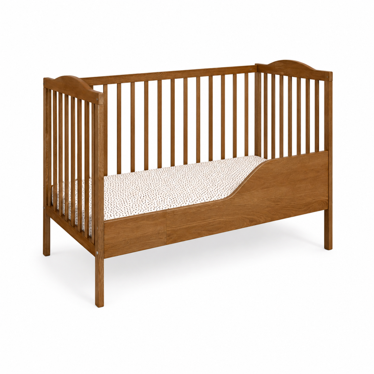 Nubi massief eiken babybed met sofafunctie – zijaanzicht
