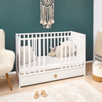 Lieve babybed met lade – detail