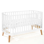 Principal kinderbed wit met matras vooraanzicht