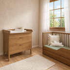 Noor commode cashmere met verschoonblad in babykamer