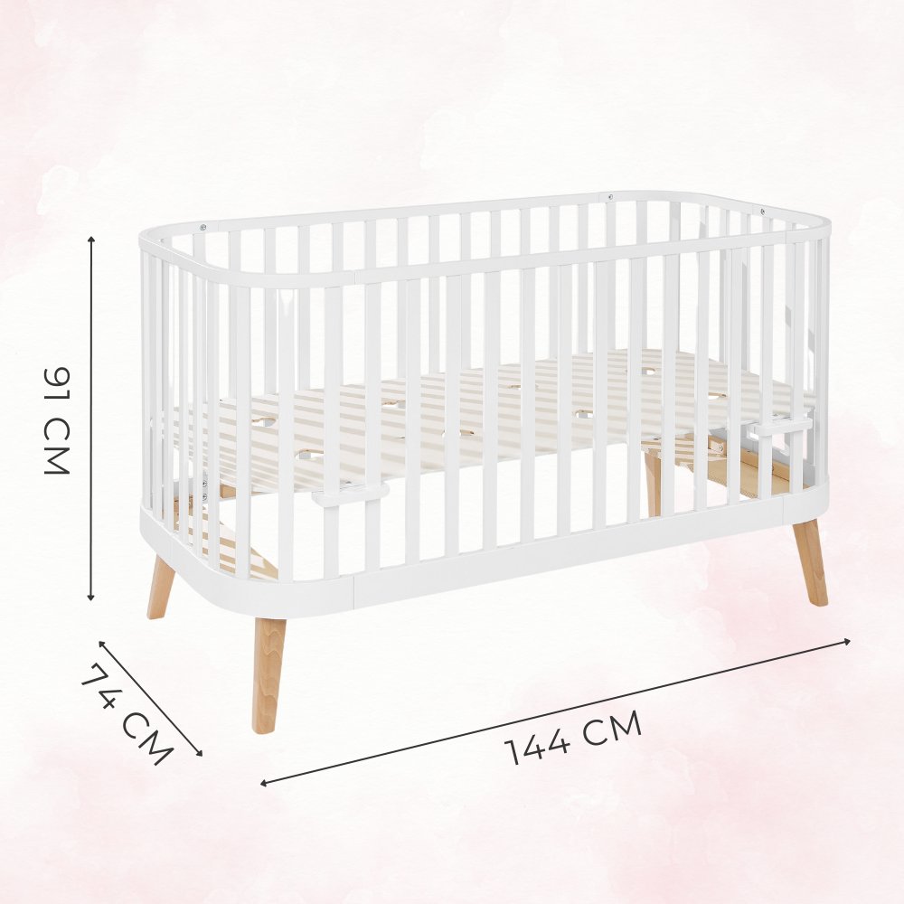 Principal kinderbed wit afmetingen 144x91x74 cm