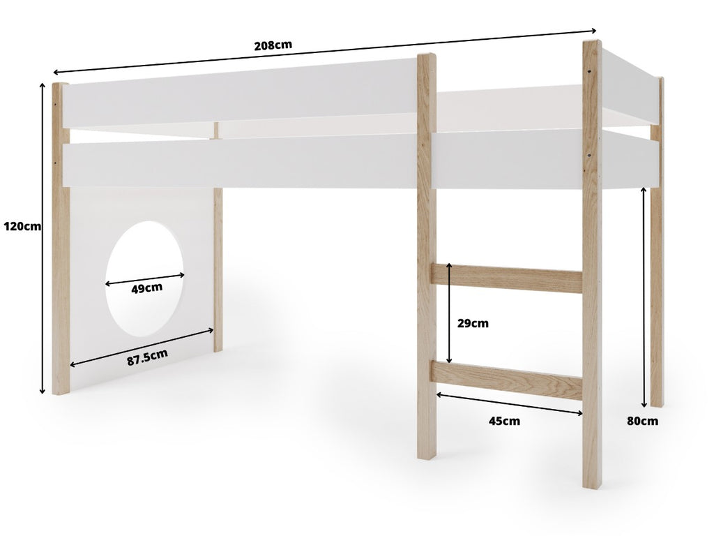 FunnaX Otis halfhoogslaper – Wit – aanvullend productbeeld