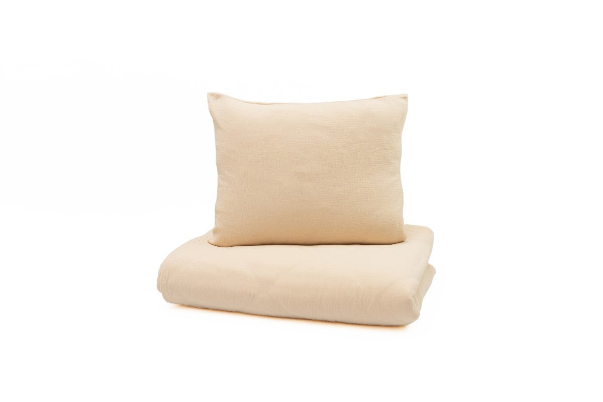 FunnaX Mous mousseline overtrekset 150 × 200 cm – Beige – productaanzicht