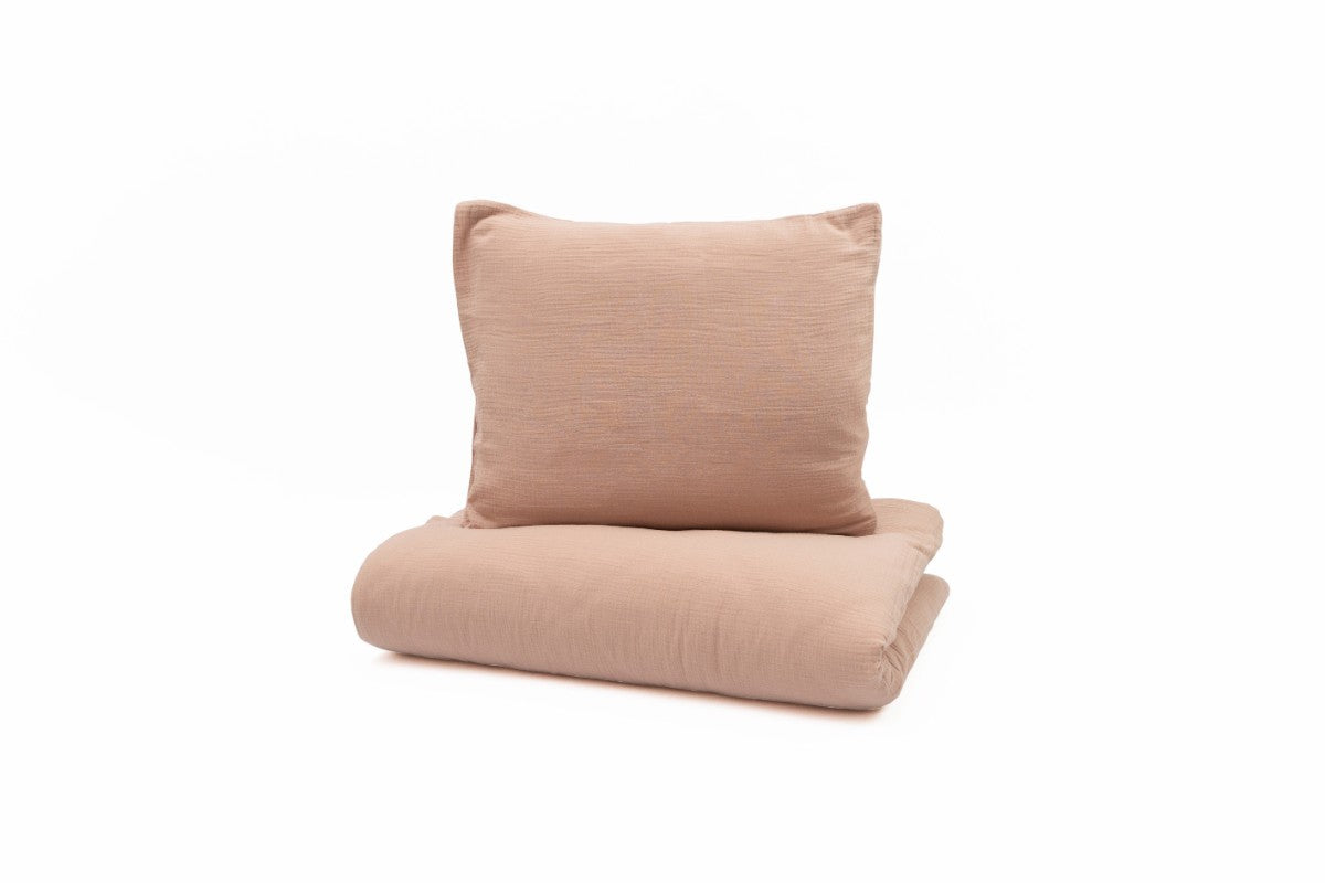 FunnaX Mous mousseline overtrekset 150 × 200 cm – Cacao – productaanzicht