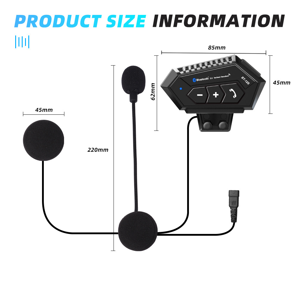 Bluetooth headset motorhelm - foto 8