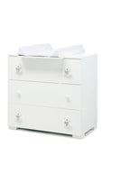 Bas commode met uitschuifbaar verzorgingsblad