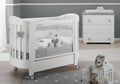 Bas ovaal babybed met doorlopende ovale vorm
