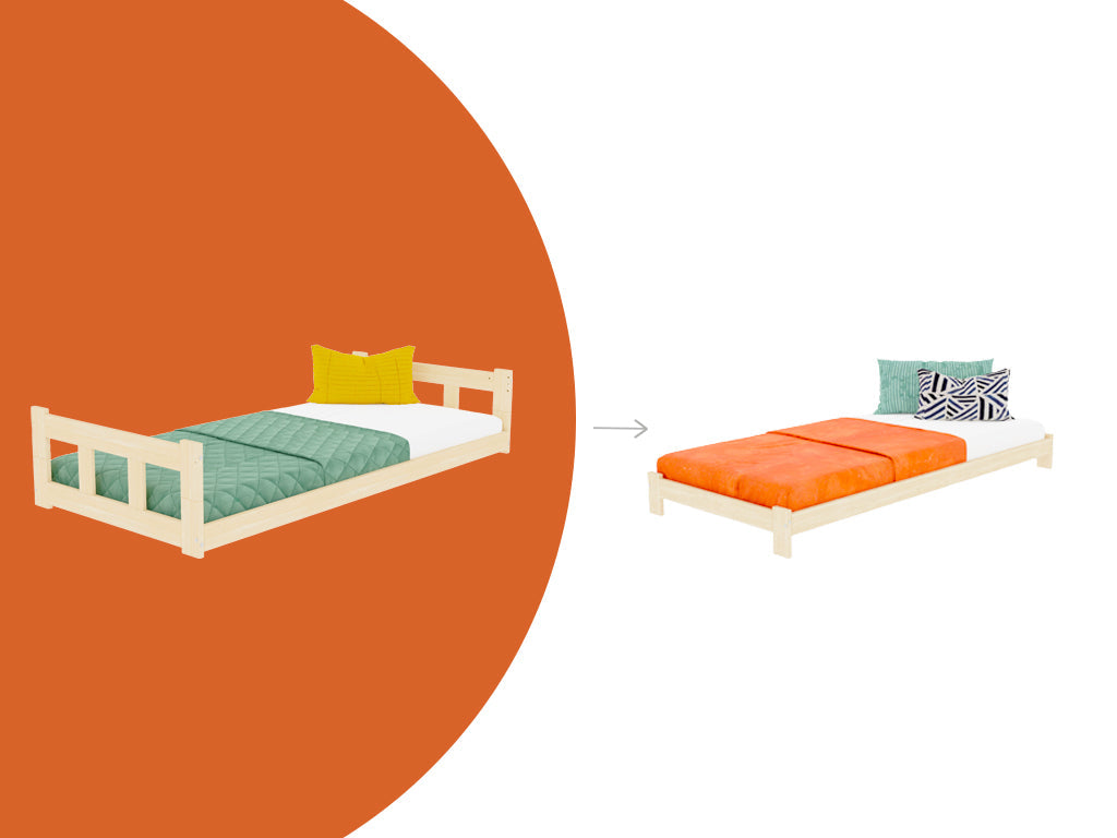 Bo kinderbed met hoofdborden in transparante olie