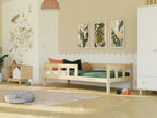 Bo kinderbed met twee zijwanden, hoge uitvoering in een kinderkamer