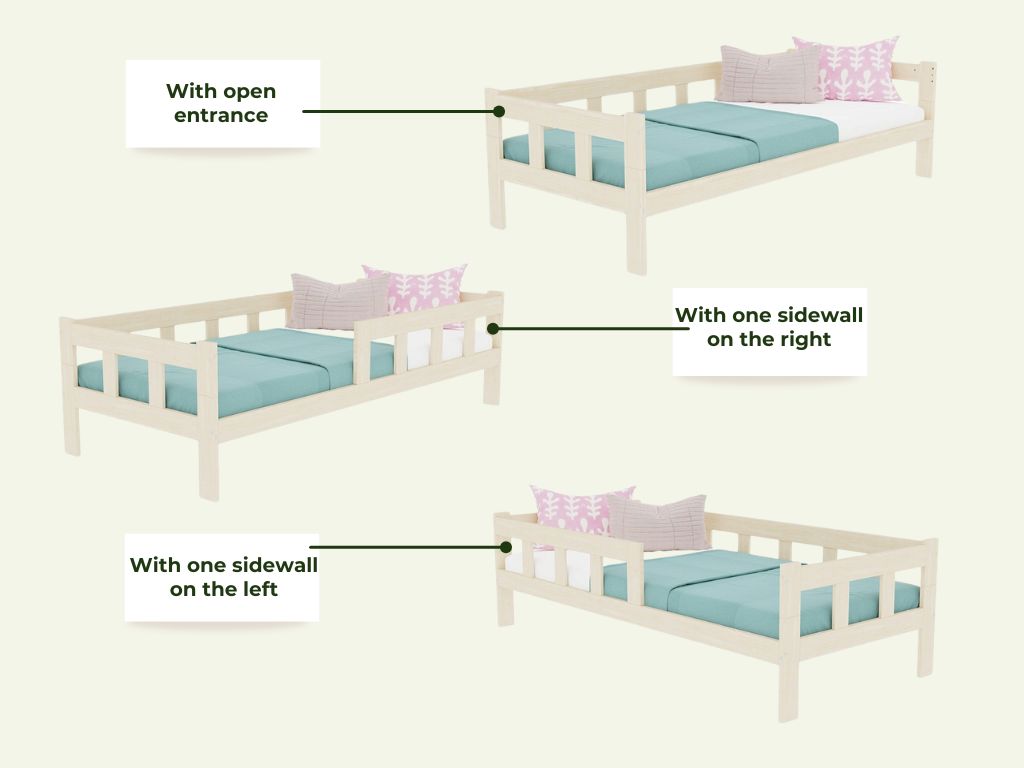 Bo kinderbed, overzicht van de zijwanden en hun plaatsing