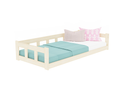 Bo kinderbed met zijwand, lage uitvoering in wit