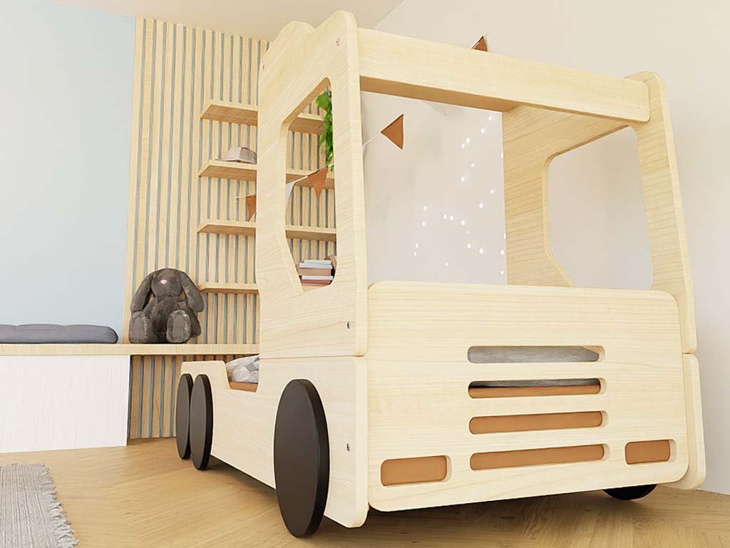 Cargo autobed, vooraanzicht met grille en cabine