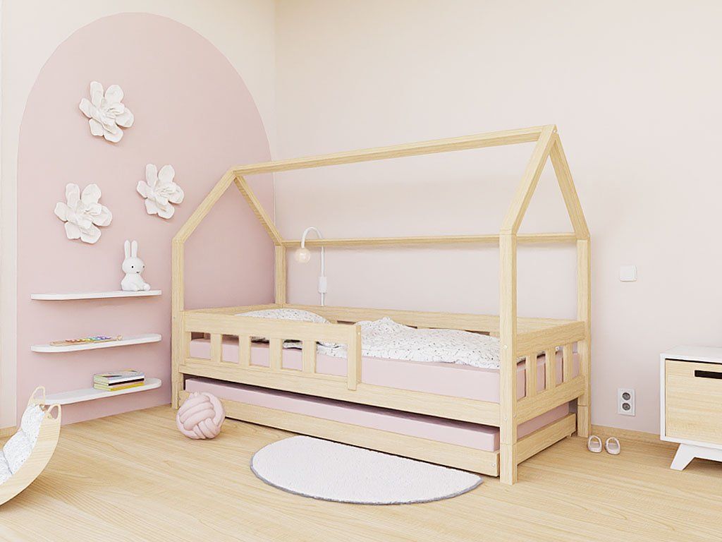 Duin huisbed met uitschuifbaar logeerbed