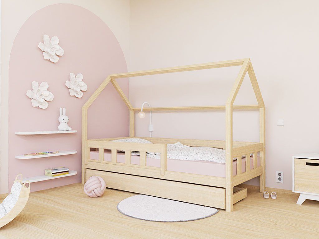 Duin huisbed met opberglade onder het bed