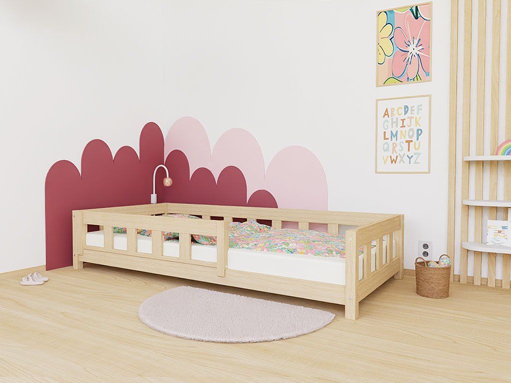 Duin kinderbed met valbeveiliging aan de voorzijde