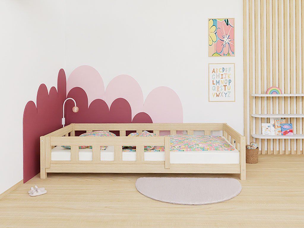 Duin kinderbed met valbeveiliging, vooraanzicht