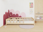 Duin kinderbed met valbeveiliging, vooraanzicht