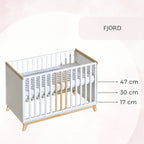 Fjord babybed, verstelbare bodemhoogtes 47, 30 en 17 cm