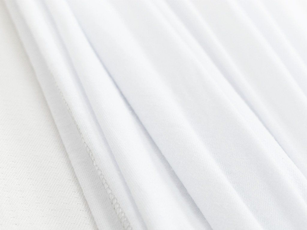 Detail van het elastische boord van het Jersey hoeslaken