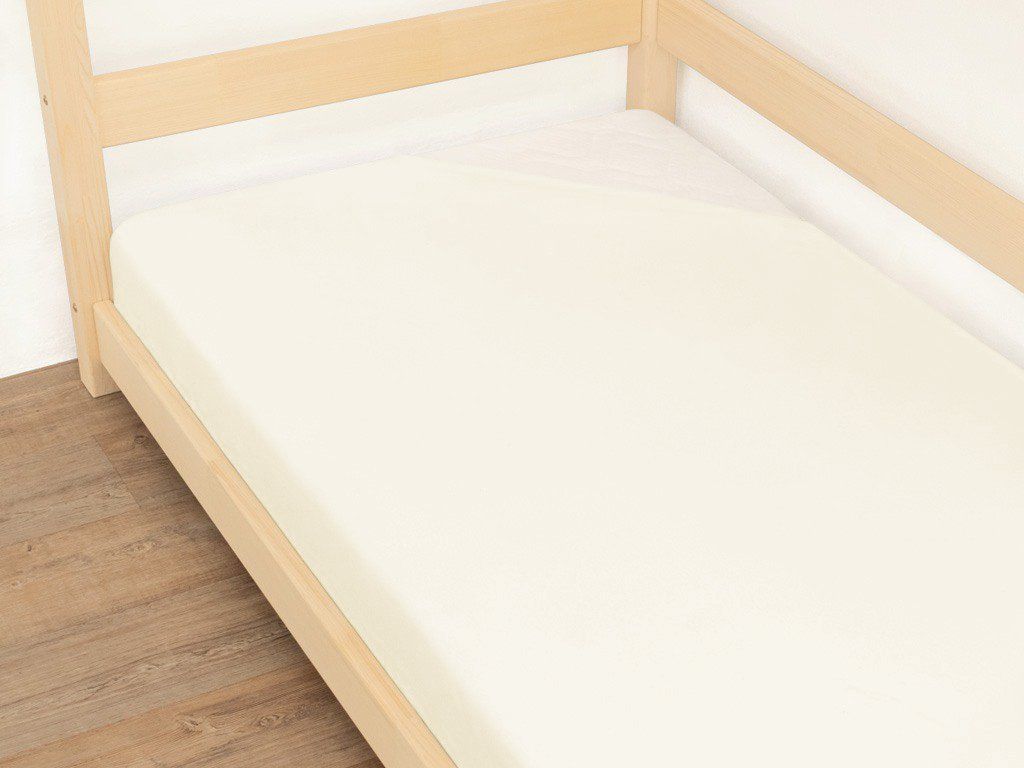 Jersey hoeslaken in crème