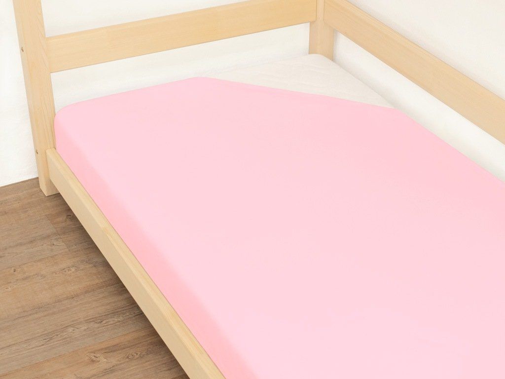 Jersey hoeslaken in roze