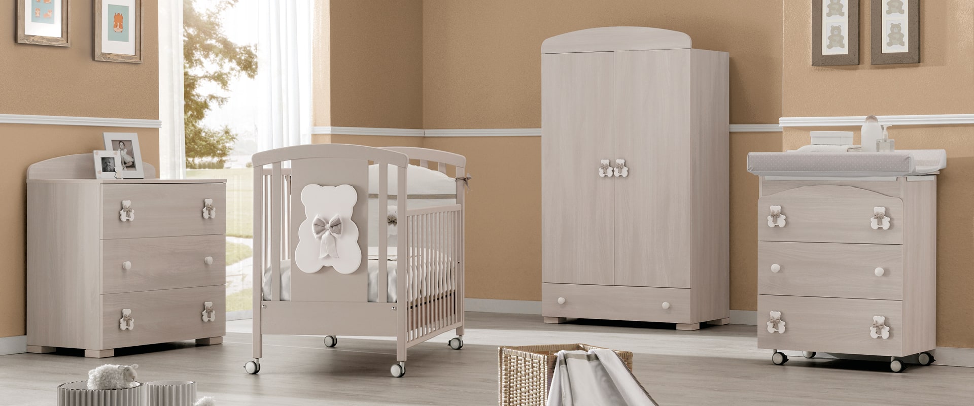 Kiki babykamer in tortora gebleekt