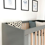 Noor babybed grijs detail spijlen