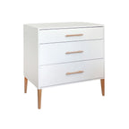 Noor commode wit met 3 lades en houten grepen