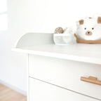 Noor commode wit detail verschoonblad hoek