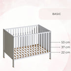 Puur babybed 120x60 wit – afmetingen