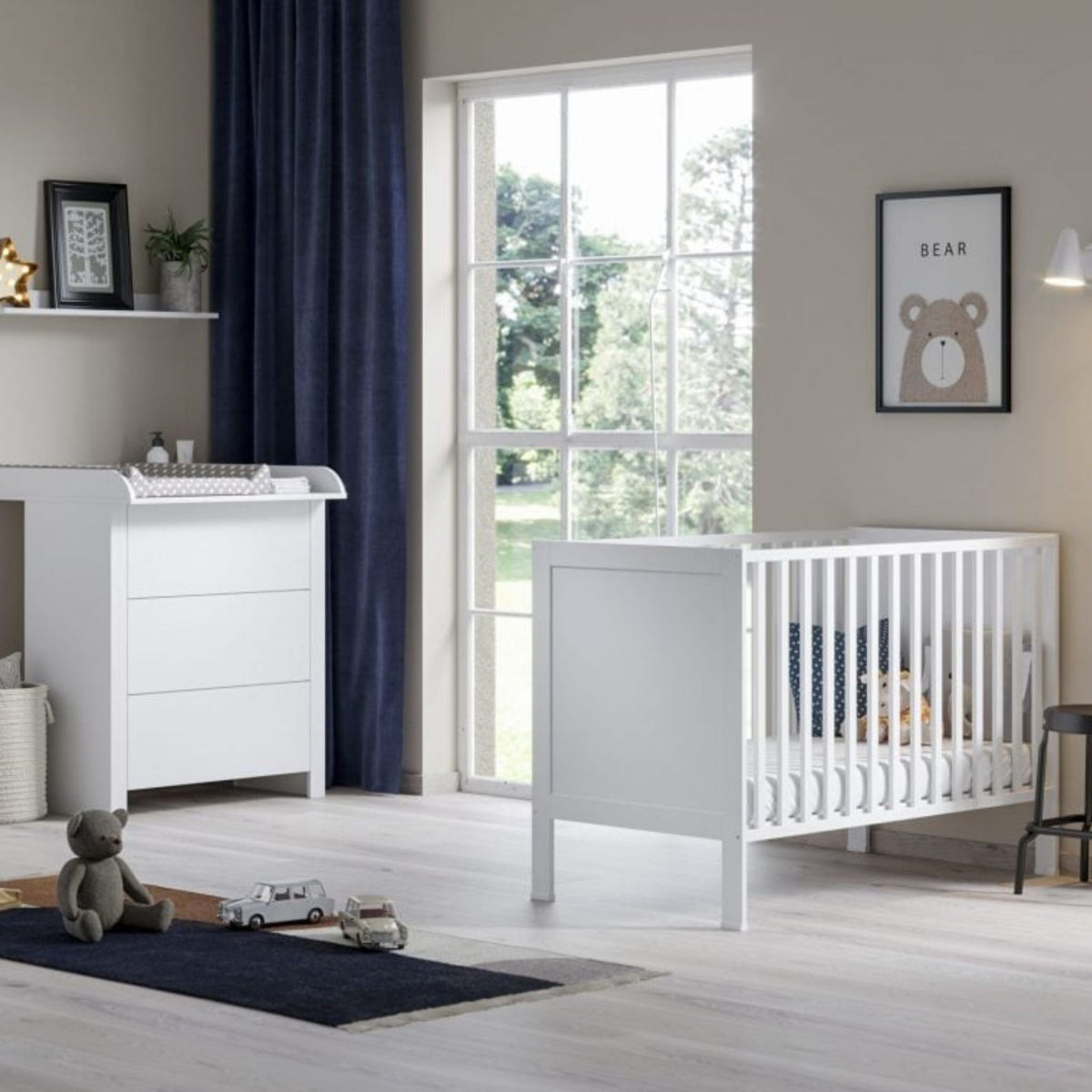 Puur babybed 120x60 wit – maattekening