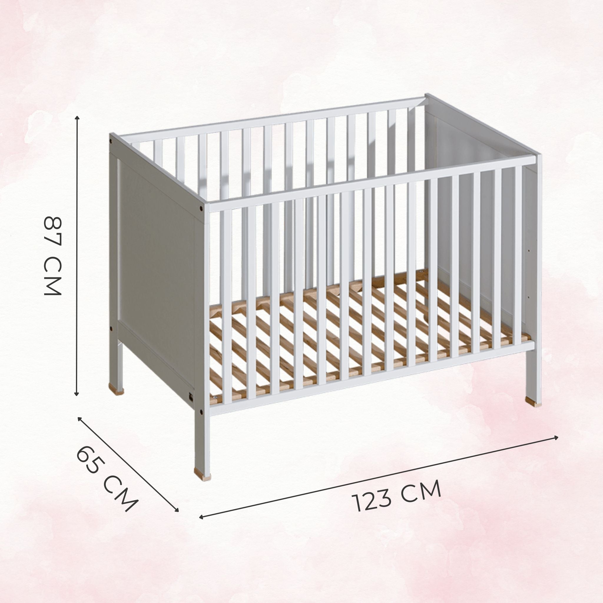 Puur babybed 120x60 wit – in de kinderkamer