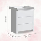 Puur commode greeploos wit – maattekening