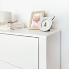 Puur commode greeploos wit – detail verschoonblad