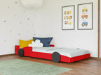 Racer autobed 80x160 cm in rode raceauto-vorm